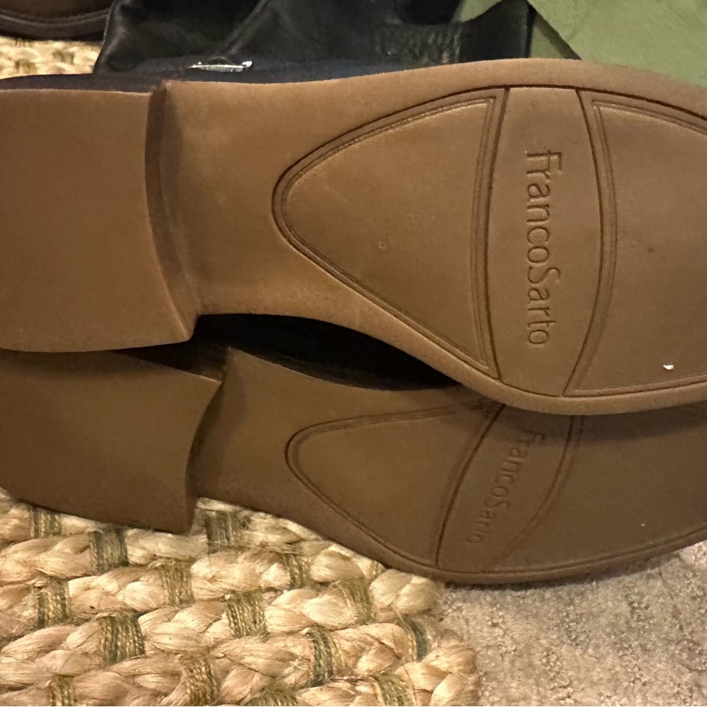 Franco Sorato tall black leather boots size 8